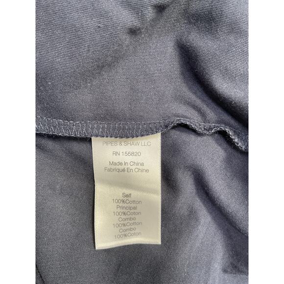 Veronica Beard Denim Jean Blue Cotton Bardot Ruffle Tee Size XS - Picture 5 of 5